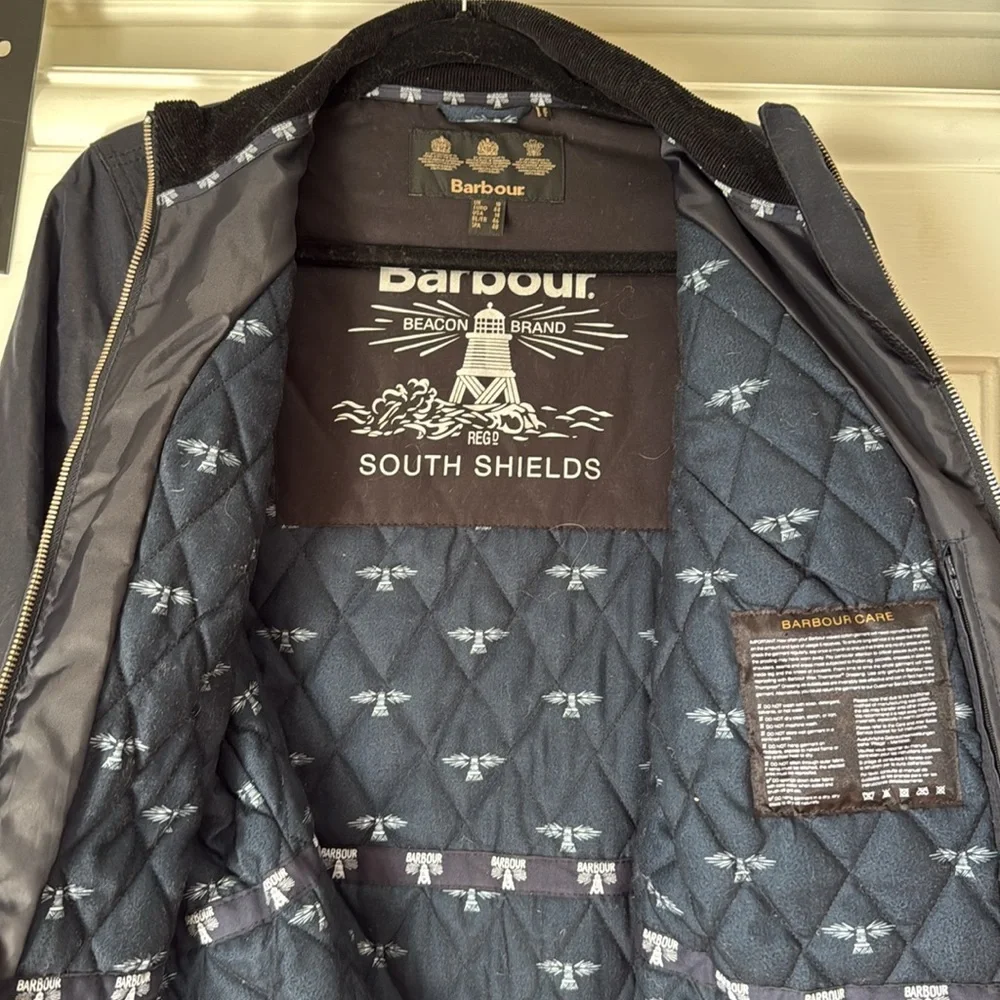 Barbour Navy Blue Lightweight Field Jacket - Picture 3 of 6